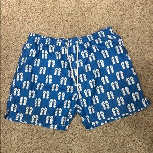 Ingear Blue Flip-Flop Print Swim Trunks